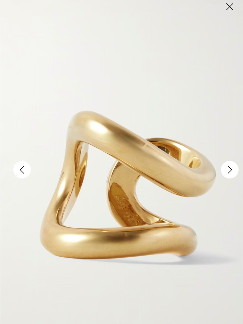 Lié Studio Alma Ring in Gold, Size 7, NIB